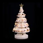Jingle Jollys Paper Christmas Tree 114CM w/ Star Topper LEDs Xmas Decorations Kit Home Office White - Image 2