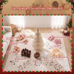 Jingle Jollys Paper Christmas Tree 114CM w/ Star Topper LEDs Xmas Decorations Kit Home Office White - Image 10