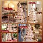 Jingle Jollys Paper Christmas Tree 114CM w/ Star Topper LEDs Xmas Decorations Kit Home Office White - Image 11