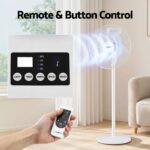 DEVANTI 16" 5-in-1 Rechargeable Fan for Pedestal Table Floor Wall Ceiling - Image 7