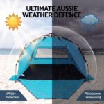 Weisshorn Beach Tent 3-4 Person Pop Up Sun Shade UPF 50 Automatic Outdoor Blue - Image 6