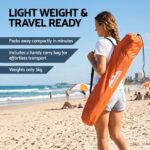 Weisshorn Beach Tent 3-4 Person Pop Up Sun Shade UPF 50 Automatic Outdoor Orange - Image 8