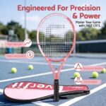 Everfit 27 Inch Tennis Racket Lightweight Racquet for Beginner Adult Players Pink - Image 4