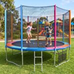Everfit 14FT Kids Trampoline Rebounder with Enclosure Net Storage Bag