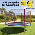Everfit 14FT Kids Trampoline Rebounder with Enclosure Net Storage Bag - Image 4