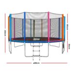 Everfit 16FT Kids Trampoline Rebounder with Enclosure Net Storage Bag - Image 2