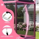 Everfit 3-in-1 Kids Rectangle 6FT Trampoline Rebounder with Swing Belt Pink - Image 5