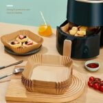 Air Fryer Liners Parchment Paper Air Fryer Disposable Air Fryer Paper Non-Stick - Brown - Size 01 - Image 5