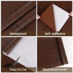 Red Brown Contact Paper Wood Grain Peel and Stick Countertops Waterproof Counter Top Contact Paper Wood Wallpaper Brown Walnut Vinyl Wrap for Cabinets Desk Wallpaper Removable Veneer 15.8inx78.8in - Image 3
