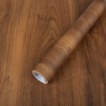 Walnut Brown Contact Paper Wood Grain Peel and Stick Countertops Waterproof Counter Top Contact Paper Wood Wallpaper Brown Walnut Vinyl Wrap for Cabinets Desk Wallpaper Removable Veneer 15.8inx78.8in
