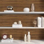Walnut Brown Contact Paper Wood Grain Peel and Stick Countertops Waterproof Counter Top Contact Paper Wood Wallpaper Brown Walnut Vinyl Wrap for Cabinets Desk Wallpaper Removable Veneer 15.8inx78.8in - Image 3