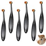 6pcs Pro Applicator Brush for Pets, Eye Comb For Small Dogs, Tear Stain Remover with Washable Superfine Fiber Long Tapered Bristles, Small Pet Tear Stain Remover for Dogs, Cats 4.72 inches