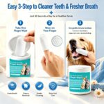 Pet Teeth Cleaning Finger Wipes for Dogs & Cats, Gentle Daily Oral Care Dental Wipes Helps Reduce Plaque Tartar & Freshens Breath, Dog Toothbrush Alternative for Puppies, Kittens & All Breeds,50 Count - Image 5