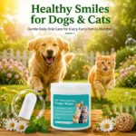 Pet Teeth Cleaning Finger Wipes for Dogs & Cats, Gentle Daily Oral Care Dental Wipes Helps Reduce Plaque Tartar & Freshens Breath, Dog Toothbrush Alternative for Puppies, Kittens & All Breeds,50 Count - Image 7