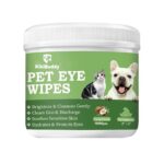 Dog Eye Wipes Tear Stain Remover for Dogs & Cats, Gentle Pet Eye Cleaner Pads to Remove Discharge, Crust & Boogers, Natural Grooming Supplies for Puppy, Kitten - 100ct, Coconut Scent