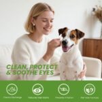 Dog Eye Wipes Tear Stain Remover for Dogs & Cats, Gentle Pet Eye Cleaner Pads to Remove Discharge, Crust & Boogers, Natural Grooming Supplies for Puppy, Kitten - 100ct, Coconut Scent - Image 2