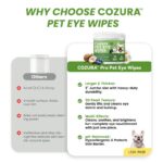 Dog Eye Wipes Tear Stain Remover for Dogs & Cats, Gentle Pet Eye Cleaner Pads to Remove Discharge, Crust & Boogers, Natural Grooming Supplies for Puppy, Kitten - 100ct, Coconut Scent - Image 4