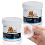 2 Pack Dog Eye Wipes Biodegradable, Hypoallergenic Cat Dog Eye Cleaner, Pet Tear Stain Remover Wipes | Wrinkle, Face, Eye Cleaner Pads to Gently Remove Discharge, Crust | Unscented Pet Tear Wipe -300PZ