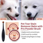 1 Pack Natural Tear Stain Remover Balm for Dogs & Cats – Gentle & Effective Eye Care, Prevents Tear Stains & Reduces Redness, Safe & Non-Irritating Formula with Professional Brush, 1 oz - White - Image 3
