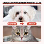 Tear Stain Remover Kit for Dogs & Cats with Tear Stain Comb, Tear Stain Balm, Eye Cotton Pads, Pro Powder Brush Gently Remove Tear Stain, Eye Debris, Discharge, Mucus Secretions - Image 3