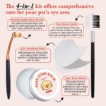 Tear Stain Remover Kit for Dogs & Cats with Tear Stain Comb, Tear Stain Balm, Eye Cotton Pads, Pro Powder Brush Gently Remove Tear Stain, Eye Debris, Discharge, Mucus Secretions - Image 6