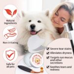 Tear Stain Remover Kit for Dogs & Cats with Tear Stain Comb, Tear Stain Balm, Eye Cotton Pads, Pro Powder Brush Gently Remove Tear Stain, Eye Debris, Discharge, Mucus Secretions - Image 7