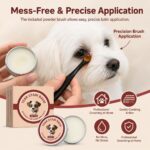2 Pcs Tear Stain Remover Balm for Dogs & Cats with Pro Powder Brush, Gently Removes Eye Gunk & Stains – Great for White Dogs, Daily Eye Cleaning, Mild Formula - Image 3