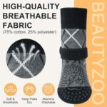 4PCS Dog Socks to Prevent Licking Paws for Hot/Cold Pavement | Puppy Boots & Paw Protectors for Hardwood Floors Anti Slip, Socks with Grippers Prevent Scratching for Senior Dog - Brown - Size S - Image 3