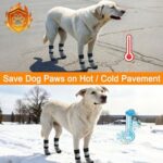 4PCS Dog Socks to Prevent Licking Paws for Hot/Cold Pavement | Puppy Boots & Paw Protectors for Hardwood Floors Anti Slip, Socks with Grippers Prevent Scratching for Senior Dog - Gray - Size S - Image 6