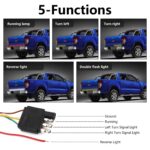 Tailgate Light Bar 60 Inch Triple Row Tail light bar for Pickup Trailer SUV RV VAN Full Function Red Brake White Reverse Amber Turn Signal double flash Light No Drill Install (60inch) - Image 3