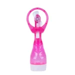 Handhold Battery Powered Personal Water Spray Fan-Blue/Pink - Blue - Image 7