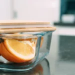 Medium Bamboo Food Container – Clear Glass with Bamboo Lid - Image 4