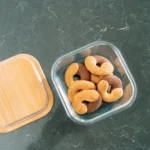 Medium Bamboo Food Container – Clear Glass with Bamboo Lid - Image 5