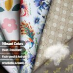 Ironing Board Cover with Heat Resistant Cotton Pad, Non-Fade Thick Replacement Fabric Cover, Elastic Drawstring, Fit 90×30cm Ironing Board, Breathable Heat-Proof Iron Table Cloth Brown and blue check - Image 2