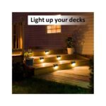 16 Pack Solar LED Deck Lights with Automatic Dusk to Dawn Sensor, Waterproof Step and Fence Lighting for Paths and Patios, Warm White - Image 3