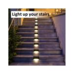 16 Pack Solar LED Deck Lights with Automatic Dusk to Dawn Sensor, Waterproof Step and Fence Lighting for Paths and Patios, Warm White - Image 4