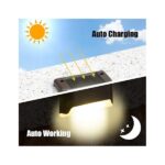 16 Pack Solar LED Deck Lights with Automatic Dusk to Dawn Sensor, Waterproof Step and Fence Lighting for Paths and Patios, Warm White - Image 5