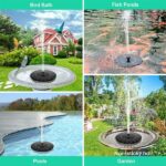 Solar Powered Floating Fountain Pump with 6 Nozzles, 7V 1.7W Panel and 200 L/h Flow for Ponds, Bird Baths and Gardens, 16 cm - Image 3