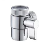 3-Way Kitchen Faucet Diverter Valve with 90 Degree Handle, M22 x M24 Thread Connection for Taps, Showers and Water Outlets, Chrome - Image 2