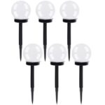 6 Pack Solar Powered Garden Stake Lights with Automatic Dusk to Dawn Sensor, IP44 Weatherproof Path Lighting, Cool White, 35 cm - Image 3
