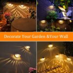 8 Pack Solar LED Fence Lights with Automatic Dusk to Dawn Sensor and Waterproof Design for Gardens, Paths and Outdoor Decor, Warm White - Image 5