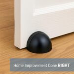 2 Pack Stainless Steel Door Stops with Rubber Buffers, Self-Adhesive or Screw Mount Wall Protectors, Matte Black, 4.8 x 2.5 cm - Image 2