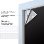 Portable Blackout Window Blind with Self-Adhesive Hook and Loop Straps, No-Drill Polyester Sun Blocker for Travel and Bedrooms, 150 x 200 cm - Image 2