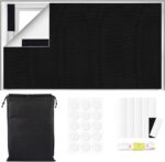 Portable Blackout Window Blind with Self-Adhesive Hook and Loop Straps, No-Drill Polyester Sun Blocker for Travel and Bedrooms, 150 x 200 cm - Image 3