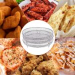 3 Tier Round Stainless Steel Air Fryer Rack with Stackable Mesh Layers for Baking, Drying and Crisp Cooking in Ovens and Air Fryers - Image 2