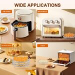 3 Tier Round Stainless Steel Air Fryer Rack with Stackable Mesh Layers for Baking, Drying and Crisp Cooking in Ovens and Air Fryers - Image 5