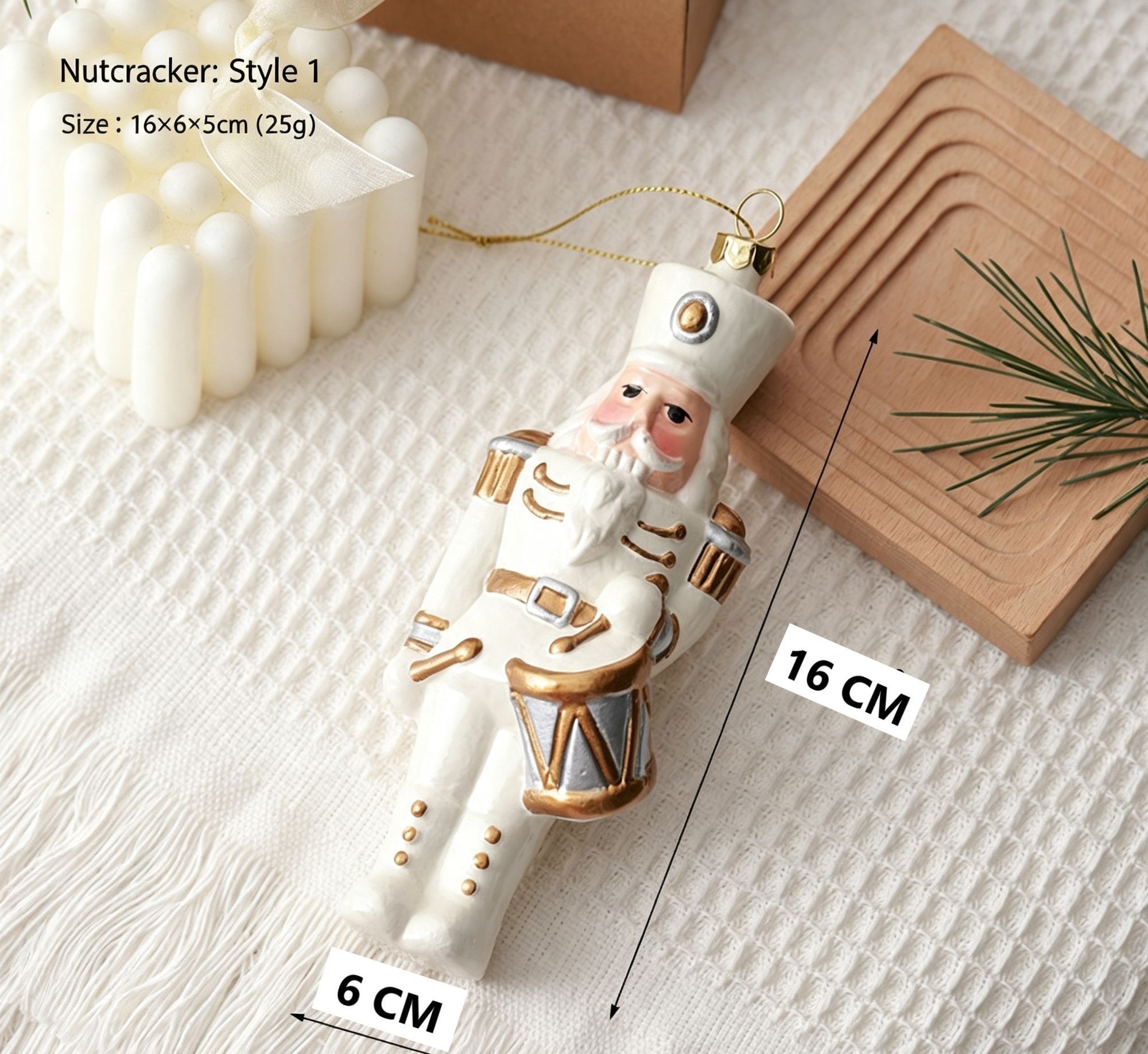 V1221-XM-LB4100-ZS100-00 Creative Hanging Ornaments for Christmas & Halloween, Wreath Snowflake Tree Pendants, Scene Layout Party Decor, Nutcracker Shaped Hanging Decor - Image 1