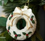 White & Gold 6 Pieces Assorted Hanging Ornament Set, Mixed Designs For Christmas & Halloween Scene Decoration - Image 8