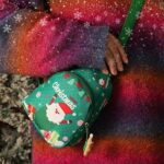 Merry Christmas Mini Gift Pouch, Green Santa Treat Bag, Multi‑use Packaging Sack for Holiday Small Gifts - Image 3
