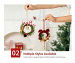 Christmas Pine Cone Triple Red Bell Tree Hanging Pendant, Indoor Xmas Layout Accessory Suitable for Christmas Holiday Gift Hampers, Model D5 - Image 4